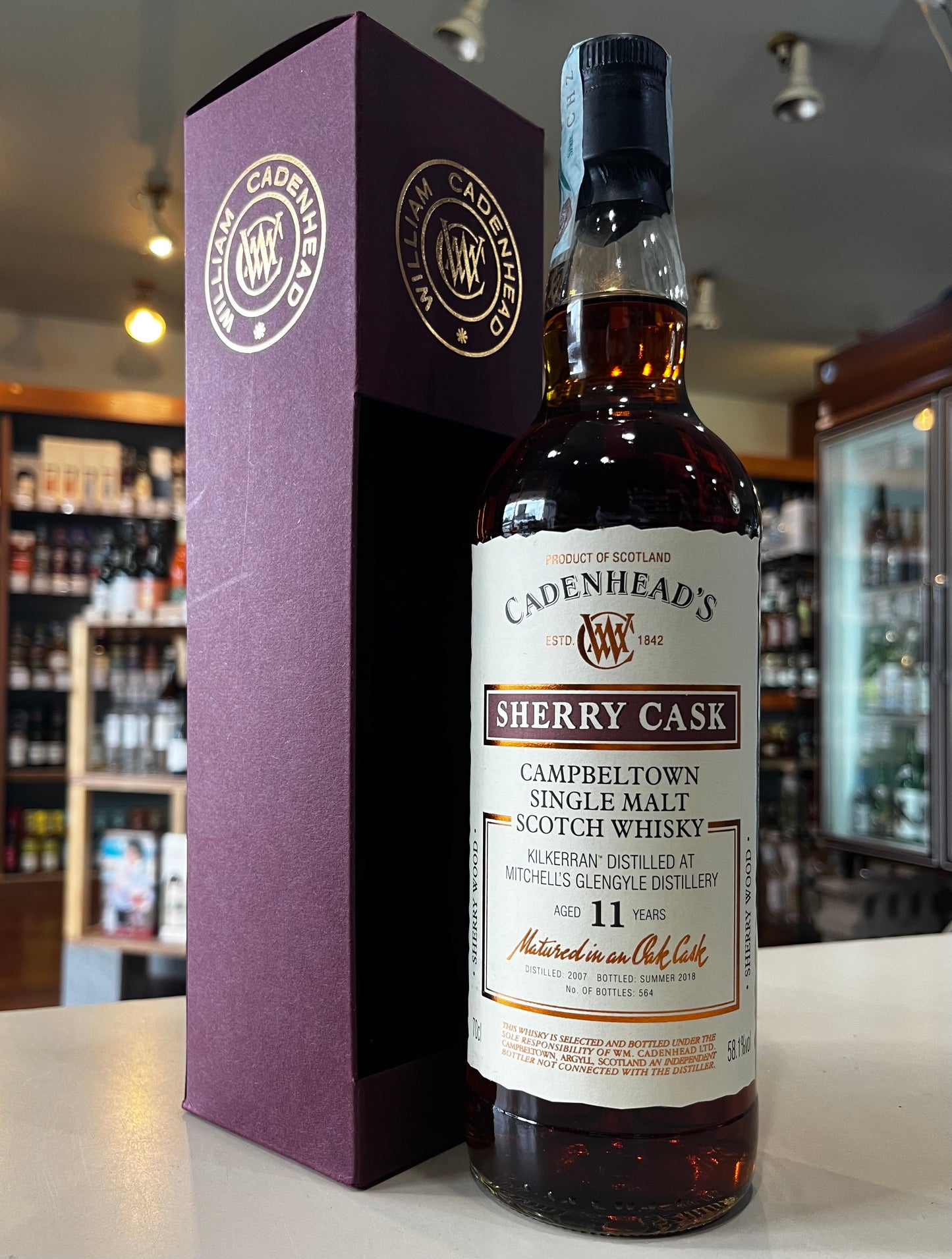 KILKERRAN 2007 AGED 11 YEARS 58.1 SHERRY CASKCADENHEAD`S キルケラン 11年 シェリー ケイデンヘッド
