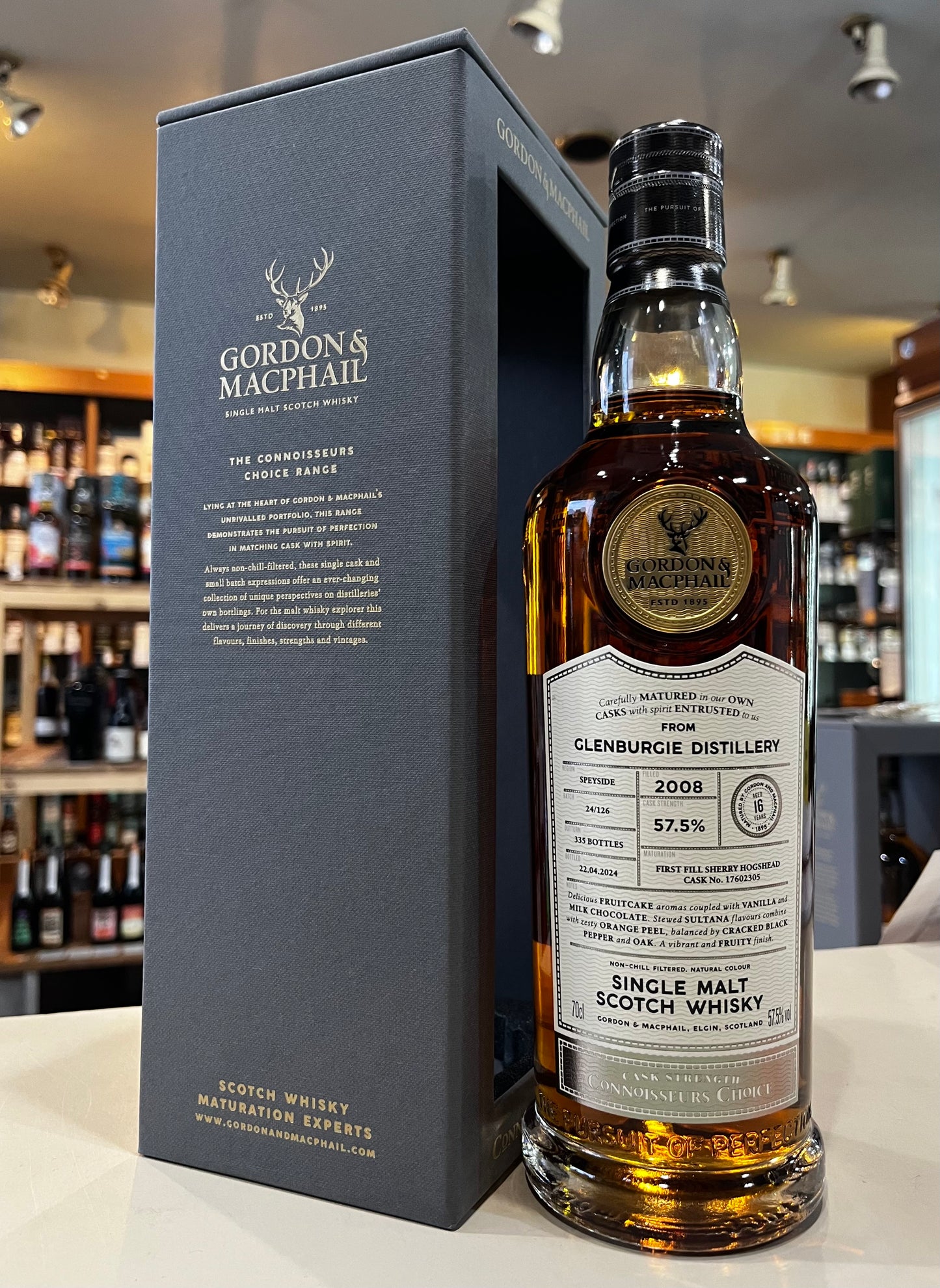 グレンバーギー 2008 16年 G&M コニサーズチョイスカスクストレングス GORDON & MACPAIL CONNOISSEURS CHOICE CASK STRENGTH GLENBURGIE AGED 16 YEARS 2008