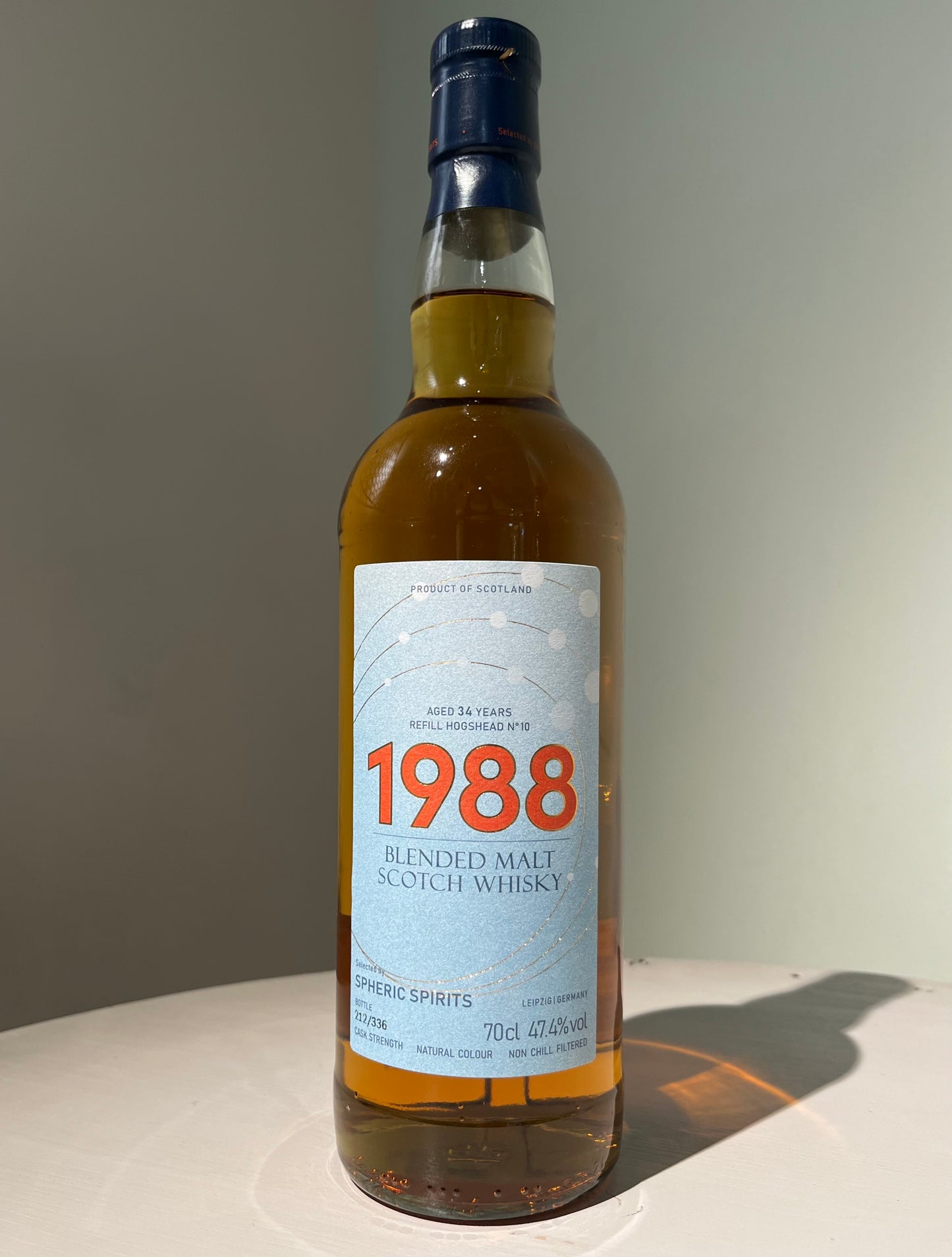 SHERIC SPIRITS BLENDED MALT AGED 34 YEARS 1988 スフェリックスピリッツ ブレンデッドモルト 34年 1988