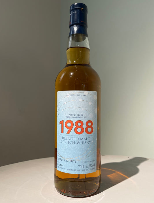 SHERIC SPIRITS  BLENDED MALT AGED 34 YEARS  1988 スフェリックスピリッツ ブレンデッドモルト 34年 1988
