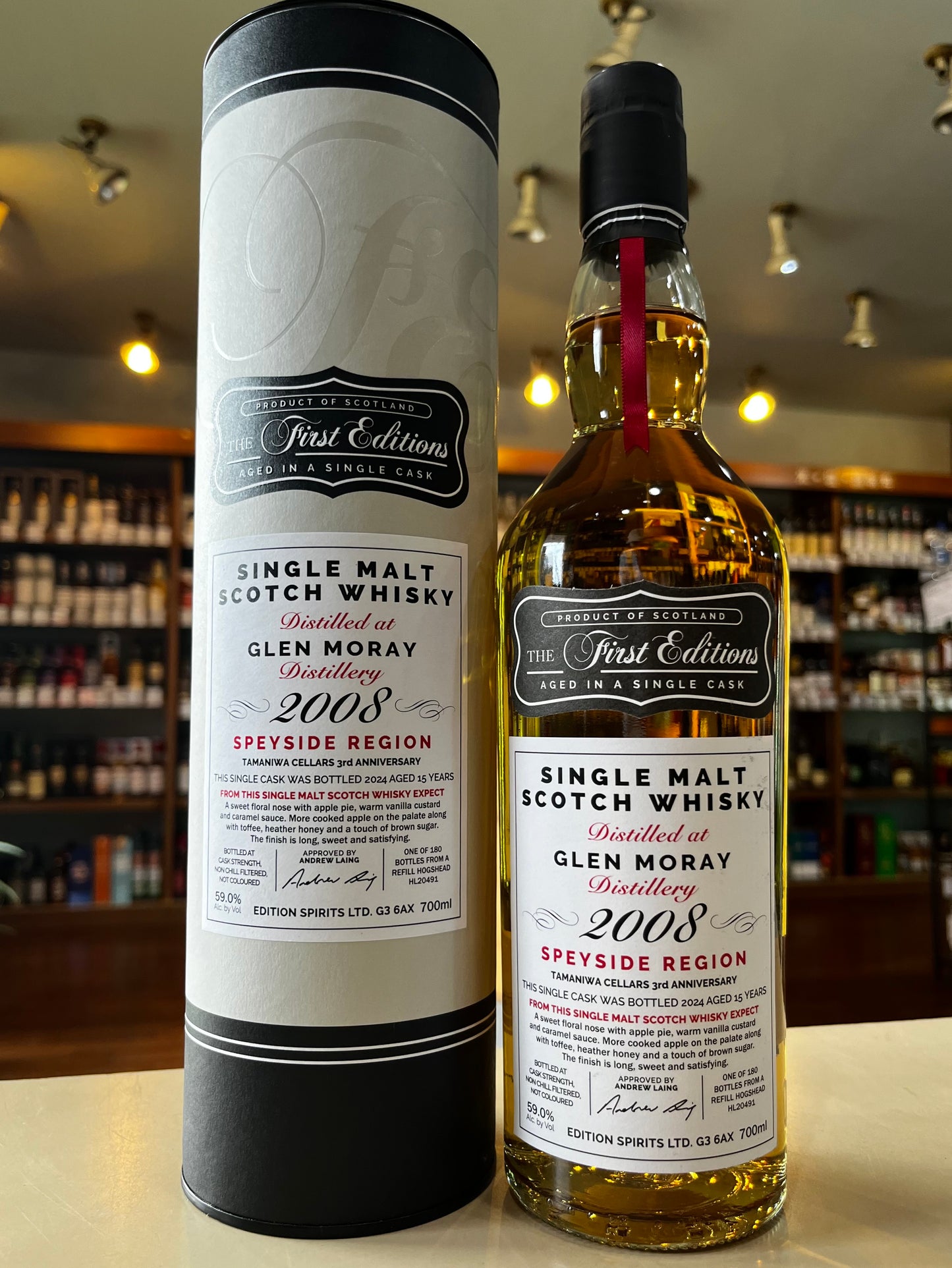 たまにわ酒店3周年記念ボトル ファーストエディションズ グレンマレイ2008 15年 THE First Editions GLEN MORAY 2008 AGED 15 YEARS TAMANIWACELLARS 3rd ANNIVERSARY