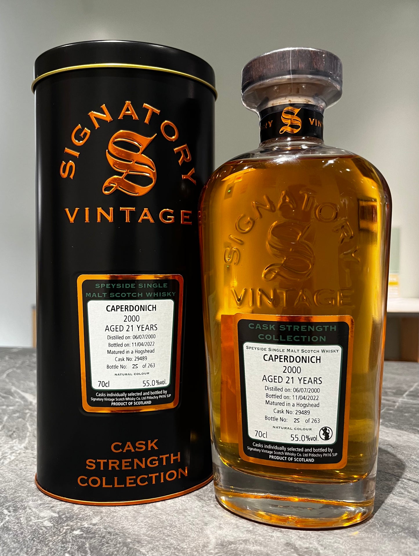 キャパドニック 2000 21年 シグナトリーヴィンテージ カスクストレングス CAPERDONICH AGED 21 YEARS SIGNATORY VINTAGE CASK STRENGTH COLLECTION