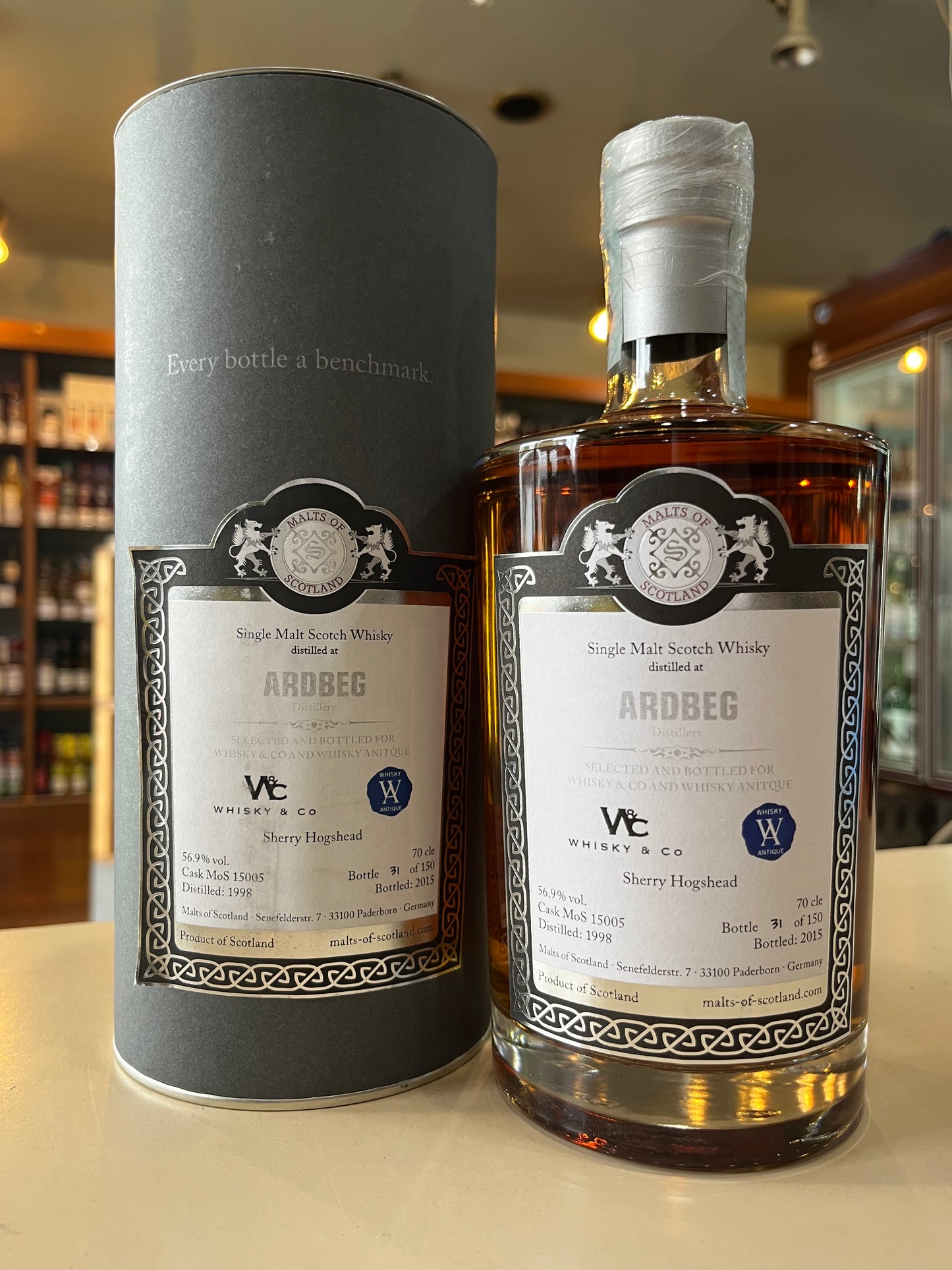 Ardbeg 1998 56.9% Malts of Scotland for Whisky & co.アードベッグ 1998-2015