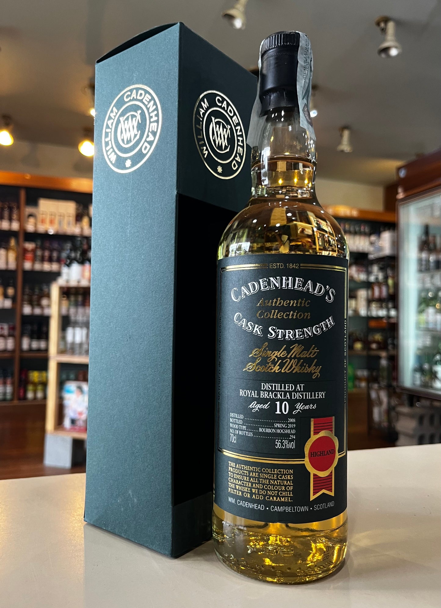 ROYAL BRACKLA 2008 AGED 10 YEARS 56.3 CASKCADENHEAD`S ロイヤルブラックラ 10年 ケイデンヘッド