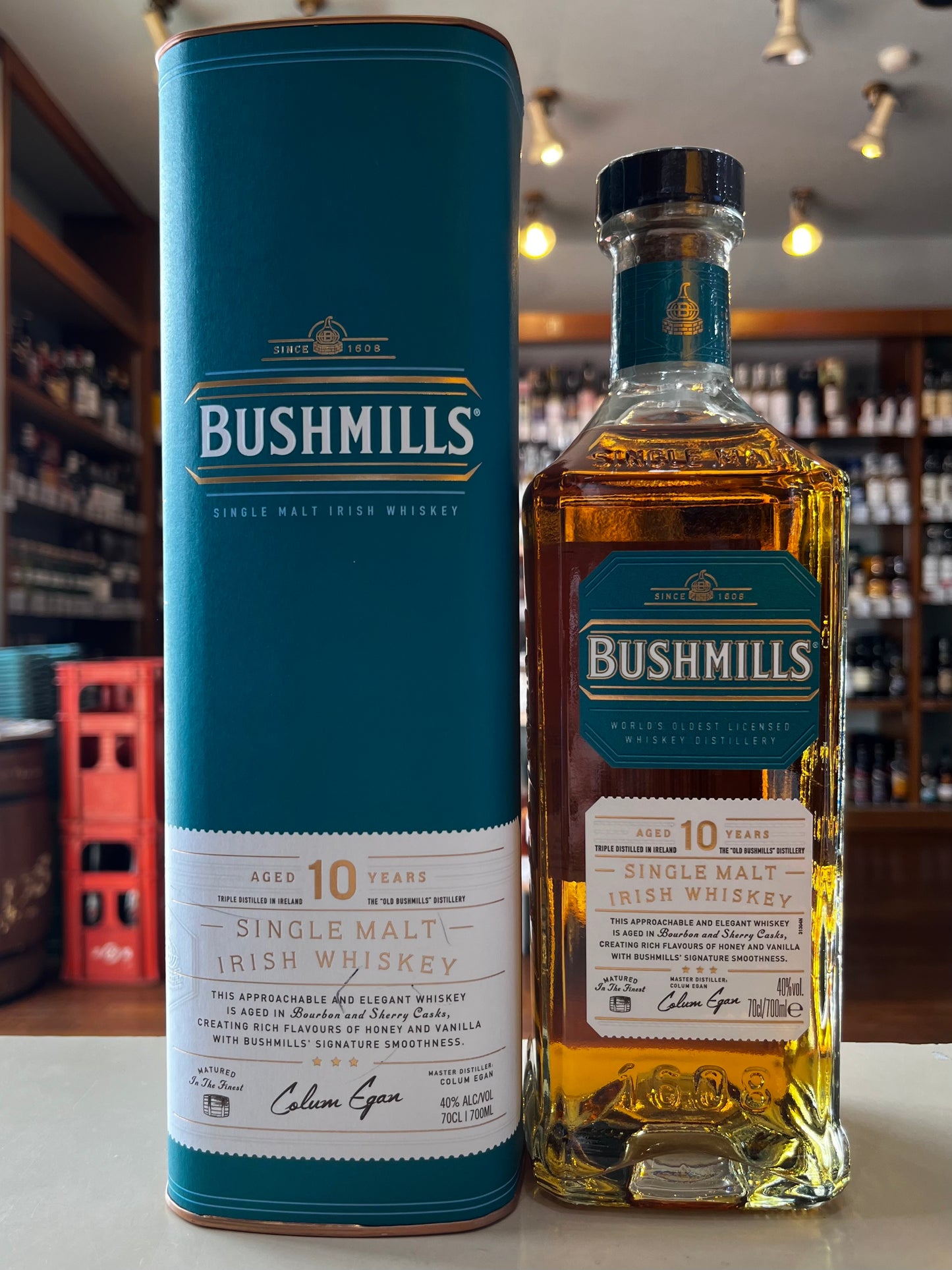 BUSHMILLS AGED 10 YEARS SINGLE MALT IRISH WHISKEY ブッシュミルズ シングルモルト 10年 アイリッシュウイスキー - 北海道根本商店
