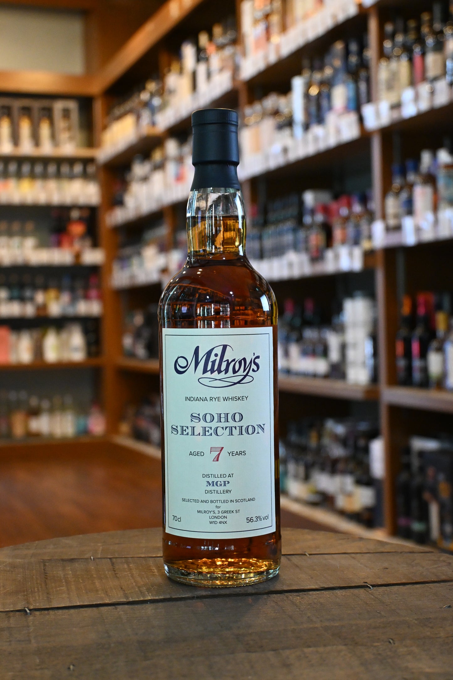 ミルロイズ ソーホーセレクション インディアナ・ライウイスキー 7年 Milroy’s SOHO SELECTION INDIANA RYE WHISKY 7yo