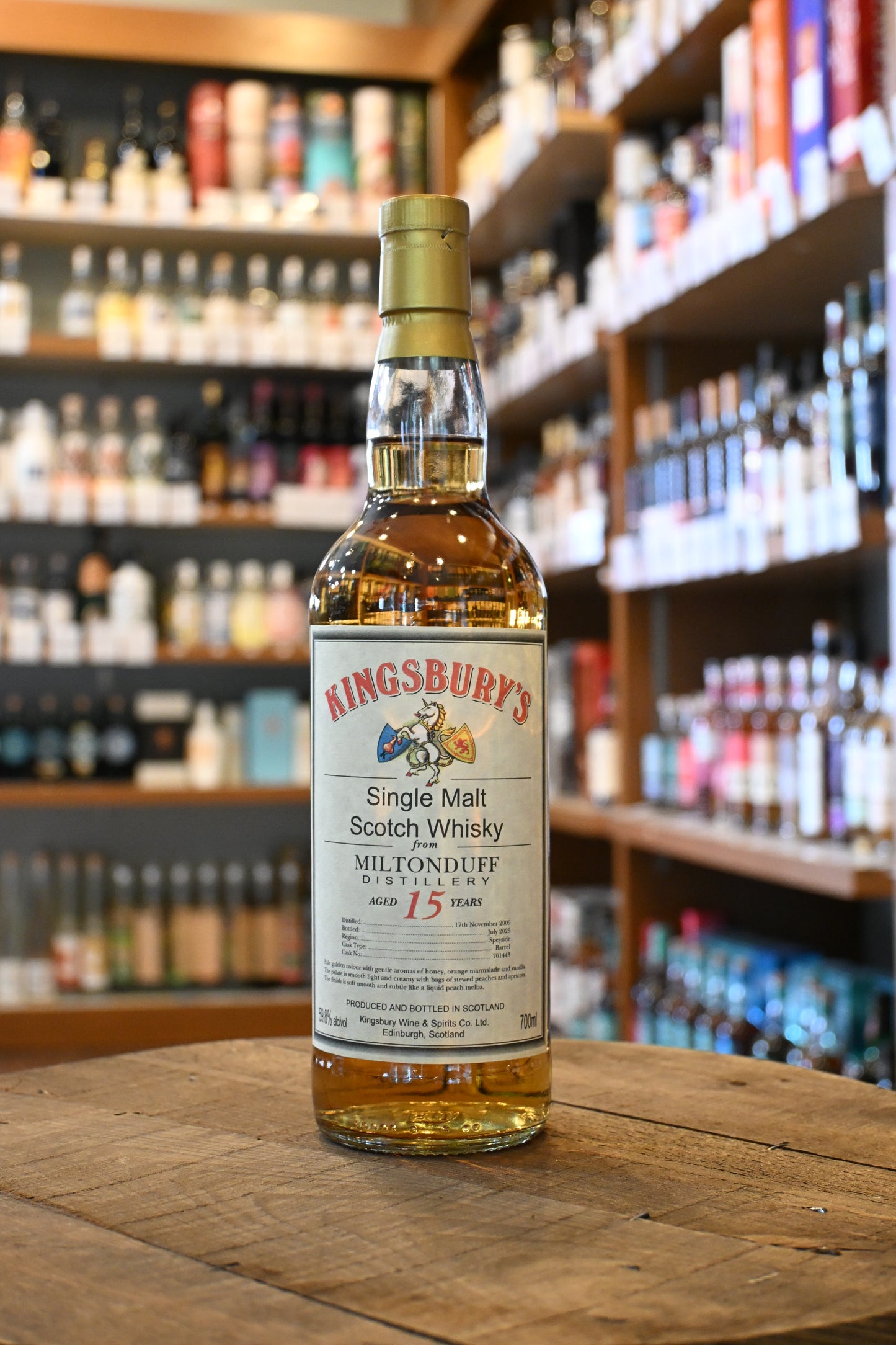 キングスバリー オリジナル ミルトンダフ 2009 15年 KINGSBURY'S ORIGINAL MILTONDUFF 2009 AGED 15 YEAR - 北海道根本商店