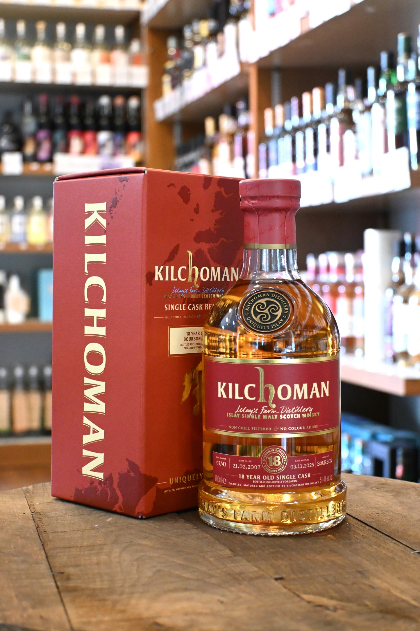 キルホーマン 18年 2007 バーボンバレル for Japan KILCHOMAN Aged 18 Years 2007 Bourbon Barrel for Japan