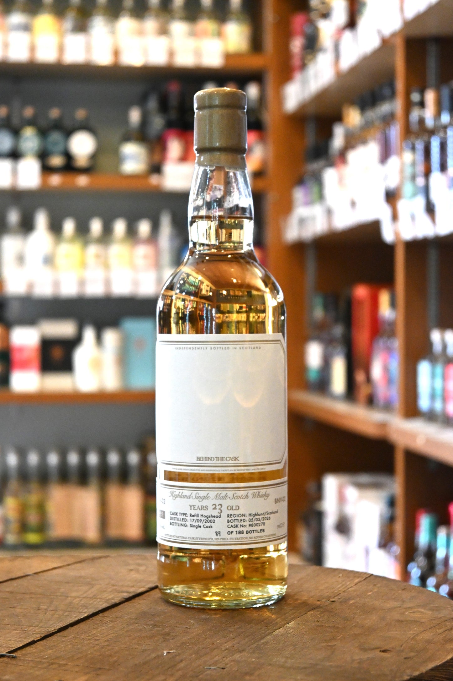 ビハインドザカスク BNV-02 BEHIND THE CASK HIGHLAND SINGLE MALT SCOTCH WHISKY BNV-02