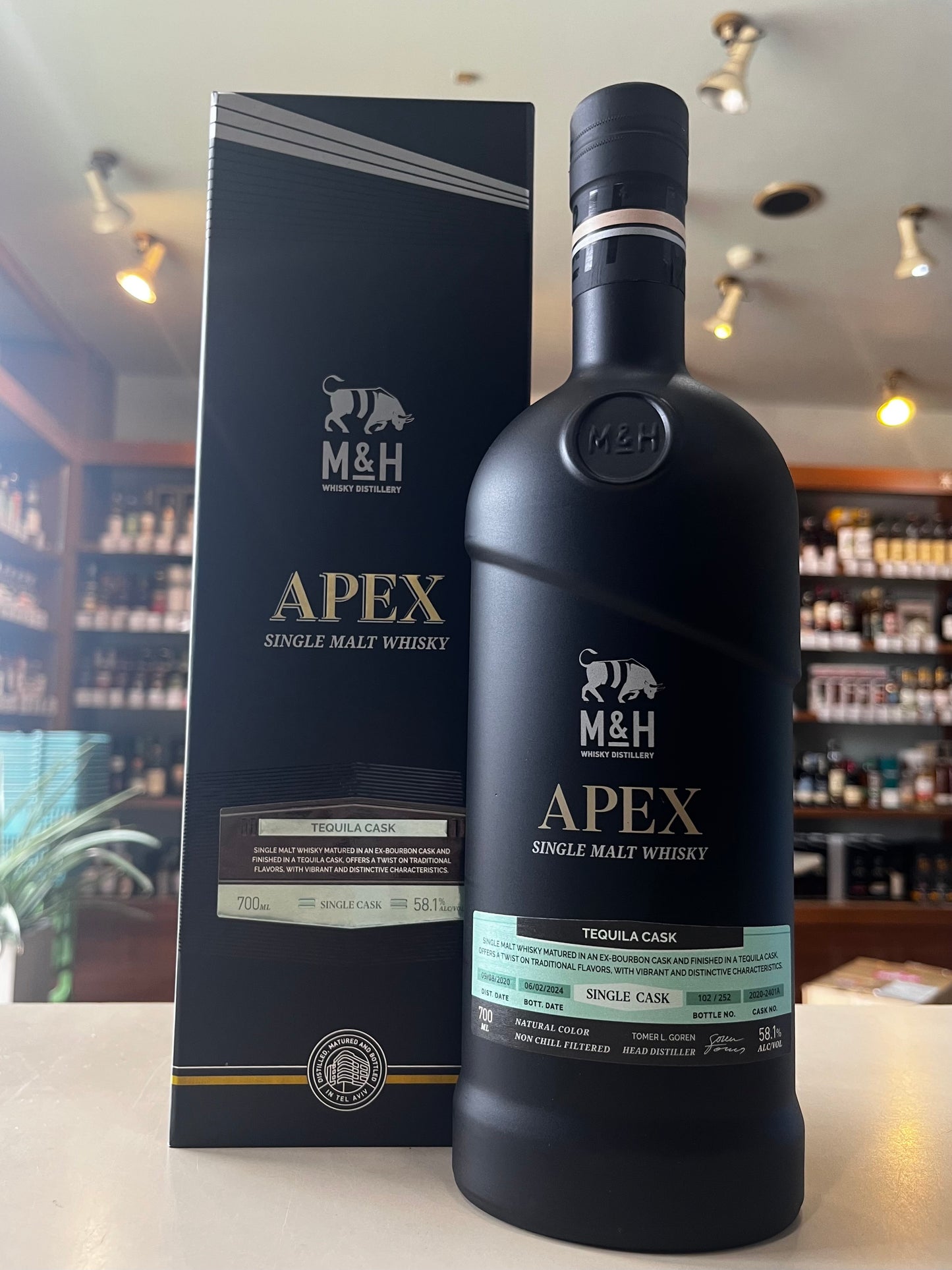 M&H APEX SINGLE CASK TEQUILA CASK ミルクアンドハニー エイペックス シングルカスク バーボン樽熟成+テキーラ樽フィニッシュ