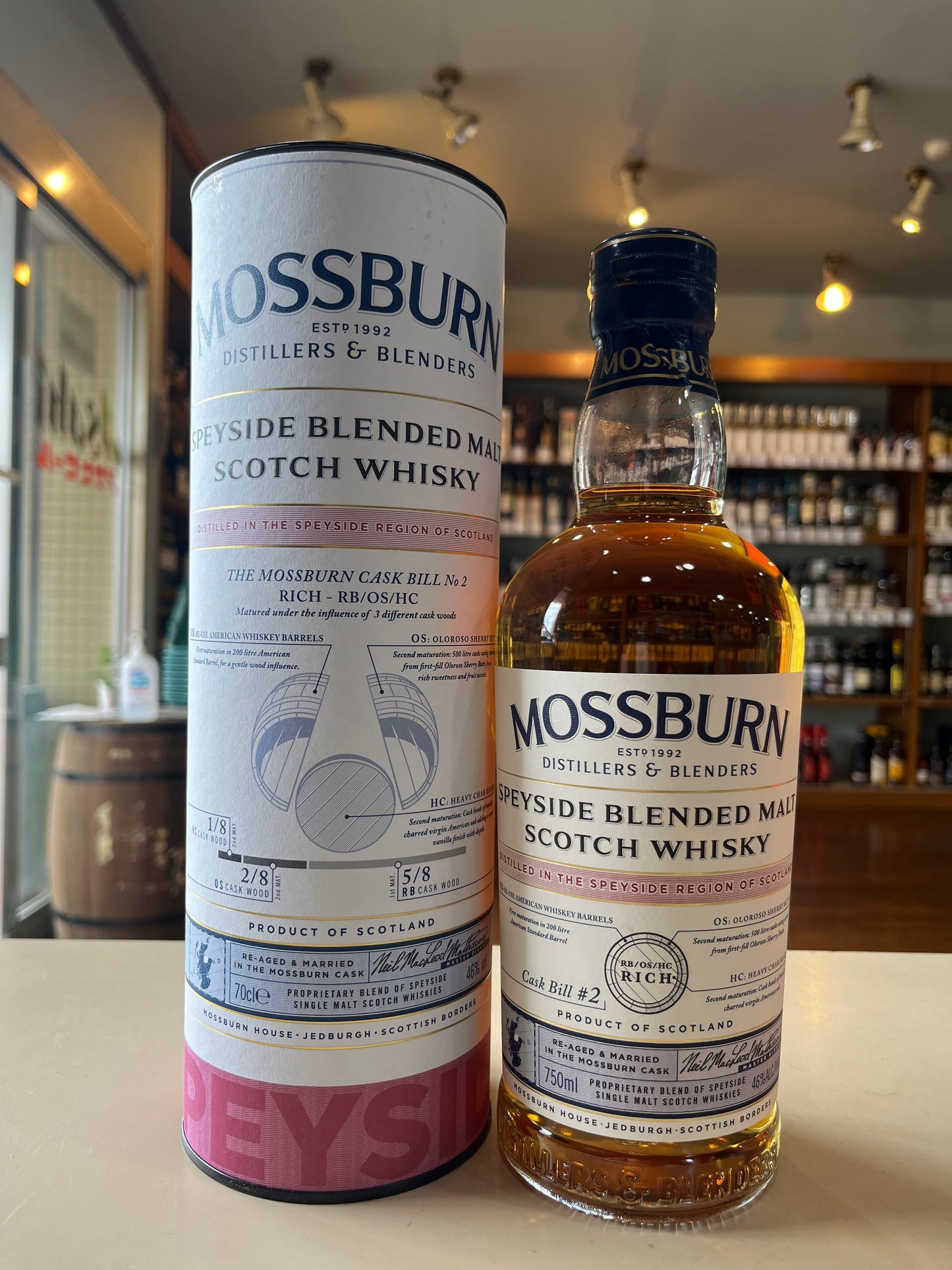 モスバーン スペイサイド ブレンデッドモルトウイスキー MOSSBURN SPEYSIDE BLENDED MALT WHISKY CASK #2