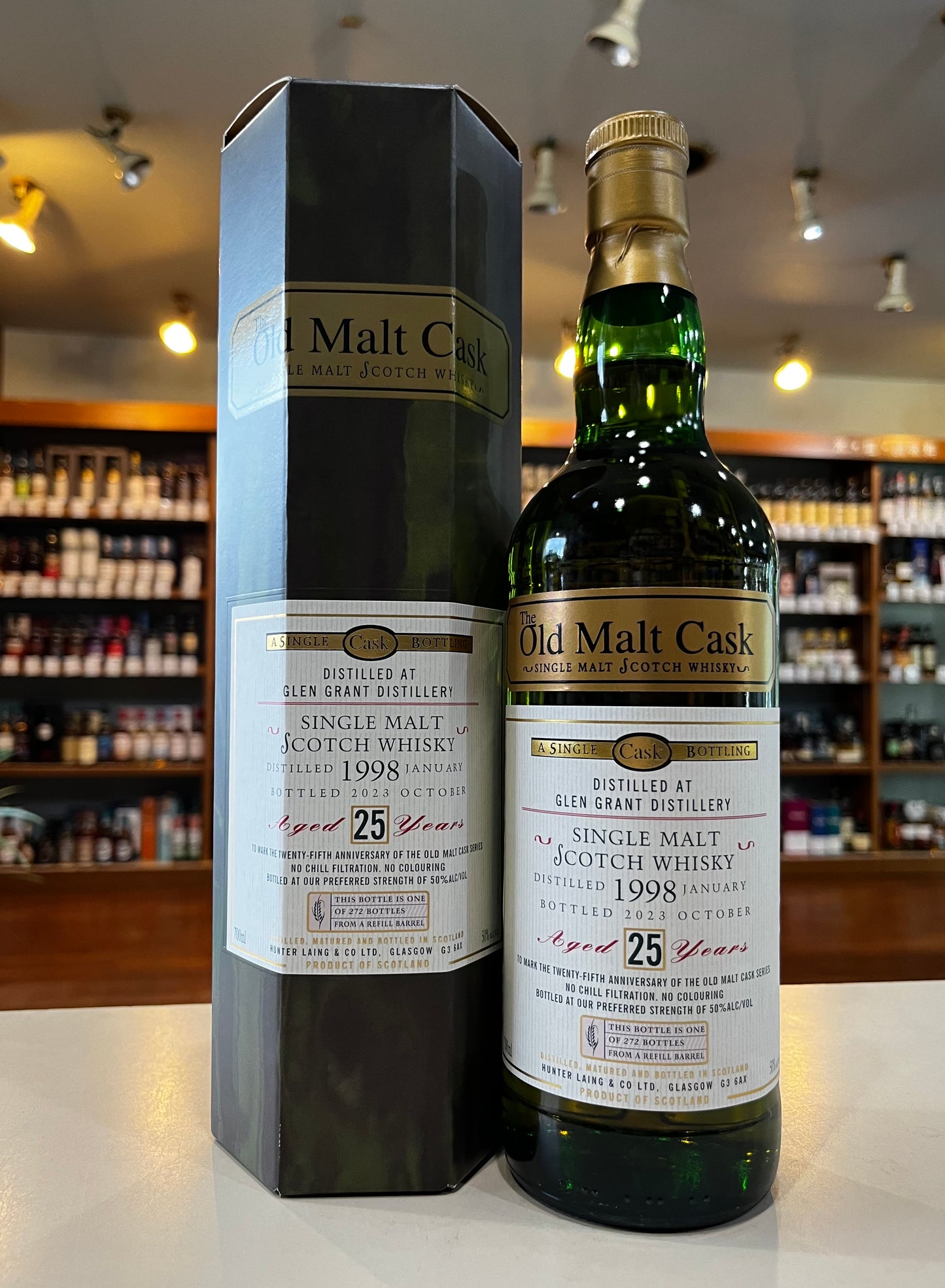 グレングラント 1998 25年  / ハンターレイン オールド・モルト・カスク 25周年記念　GLEN GRANT 1998 Aged 25 Years The Old Malt Cask 25 Anniversary