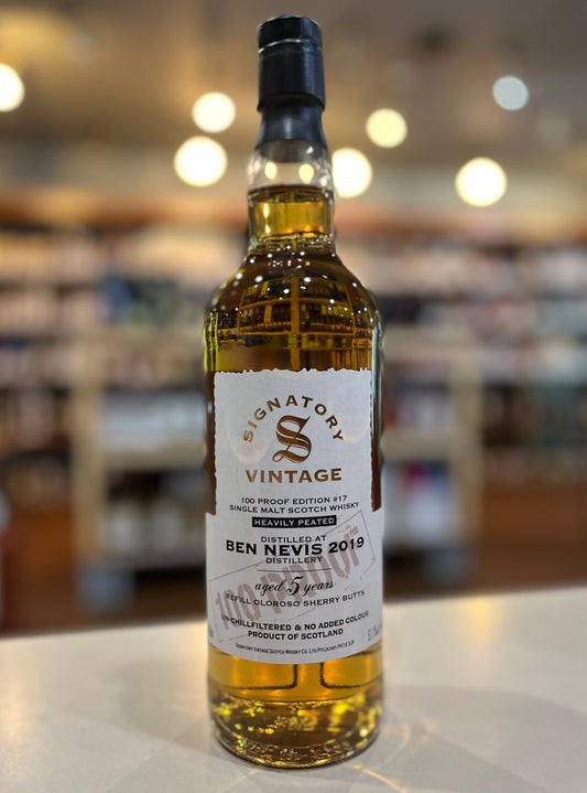 シグナトリー・ヴィンテージ　100プルーフシリーズ　ベンネヴィス 2019 5年 57.1% 　SIGNATORY VINTAGE 100PROOF BEN NEVIS AGED 5 YEARS