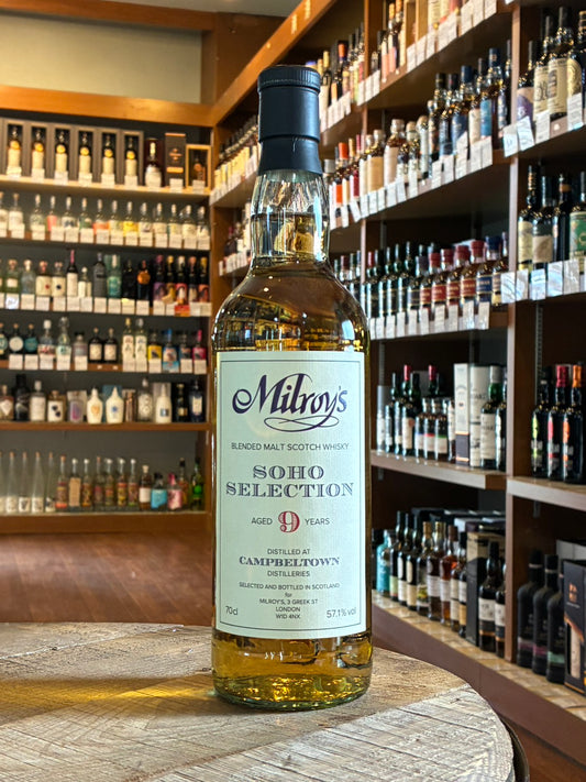 ミルロイズ　ソーホーセレクション　キャンベルタウン ブレンデッド モルト ９年 　Milroy’s SOHO SELECTION CAMPBELTOWN BLENDED MALT AGED ９ YEARS