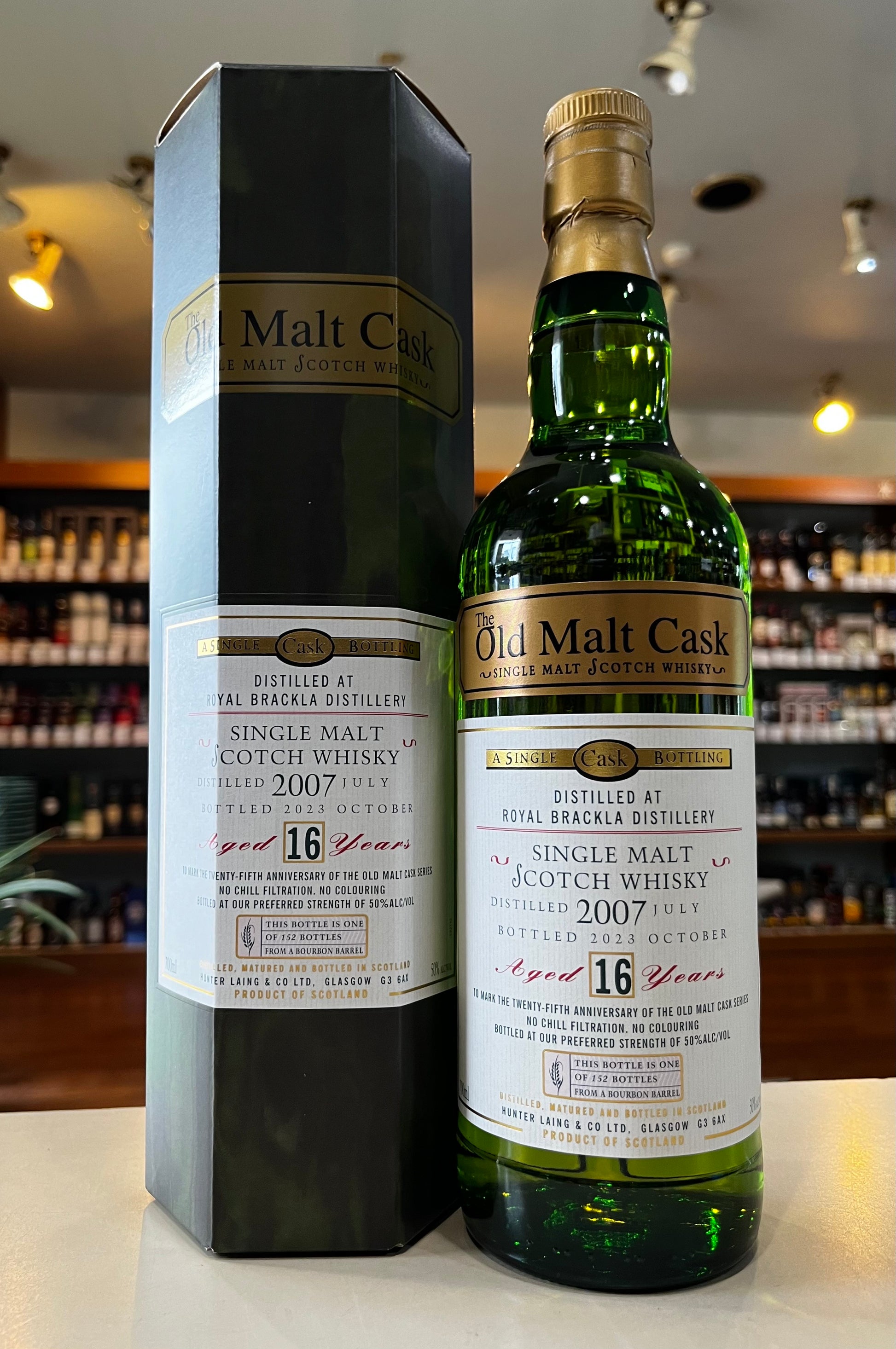 ロイヤルブラックラ　2007　16年 / ハンターレイン オールド・モルト・カスク 25周年記念 ROYAL BRACKLA 2007  Aged 16 Years　The Old Malt Cask 25 Anniversary