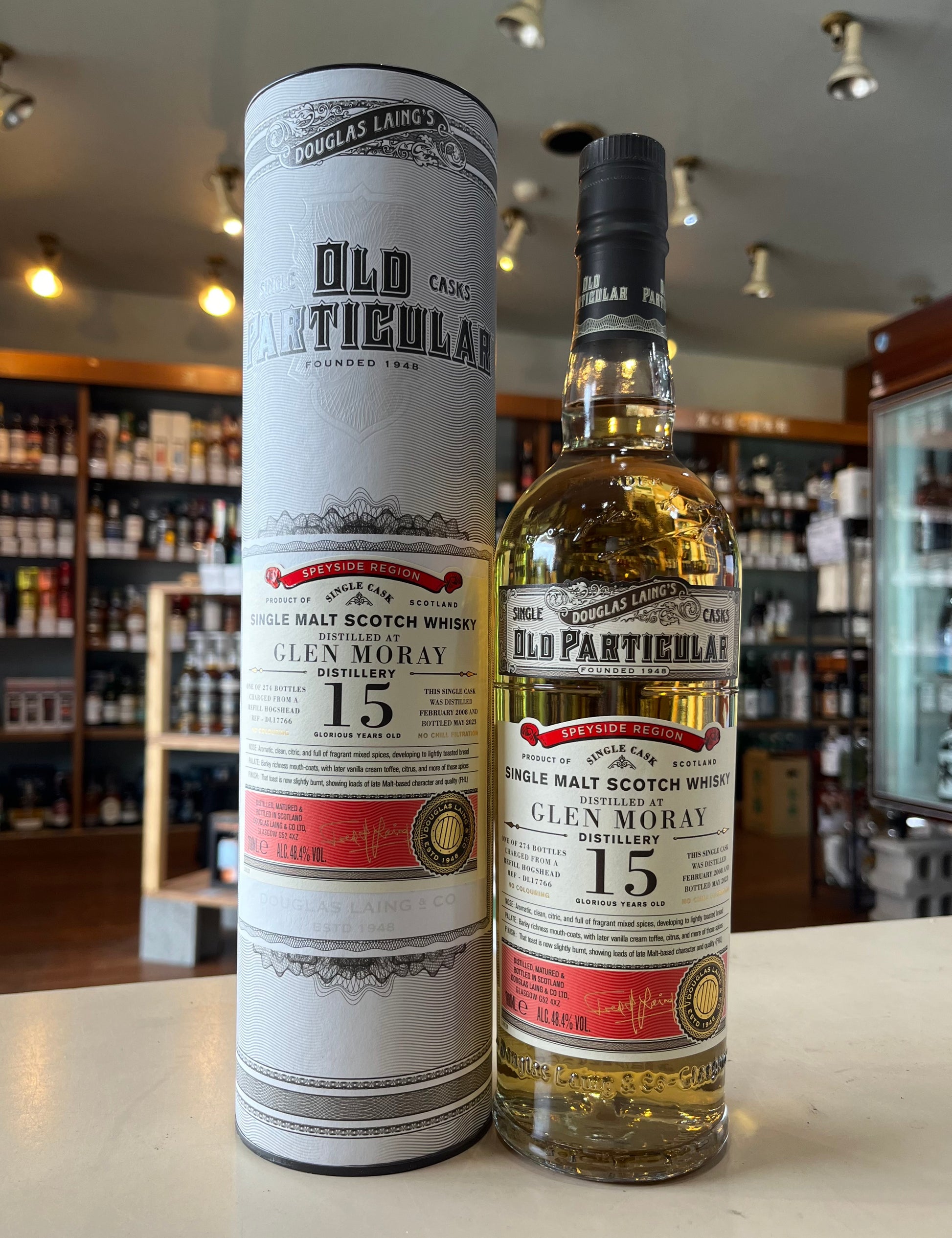 OLD PARTICULAR MIDNIGHT GLEN MORAY 15 YEARS OLD ダグラスレイン　オールドパティキュラー　グレンマレイ 2008 15年