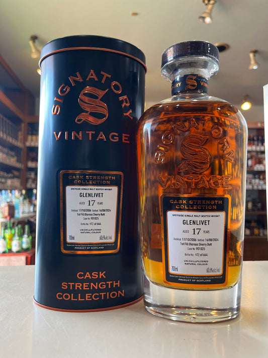 シグナトリー・ヴィンテージ カスクストレングスコレクション　グレンリヴェット 2006 17年 #901025 CS 60.6%　SIGNATORY VINTAGE CASK STRENGTH COLLECTION GLENLIVET AGED 17 YEARS