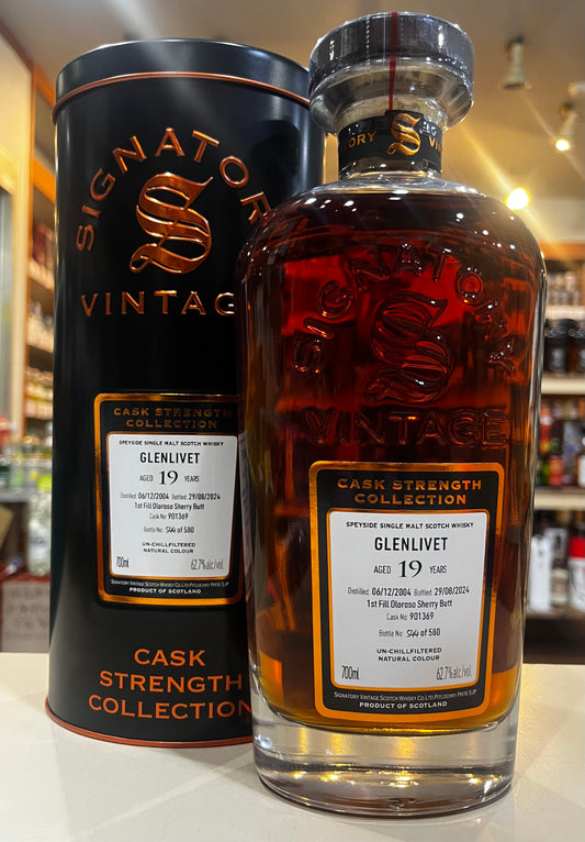 シグナトリー・ヴィンテージ カスクストレングスコレクション　グレンリヴェット 2004 19年 #901369 CS 62.7%　SIGNATORY VINTAGE CASK STRENGTH COLLECTION  2004 AGED 19 YEARS