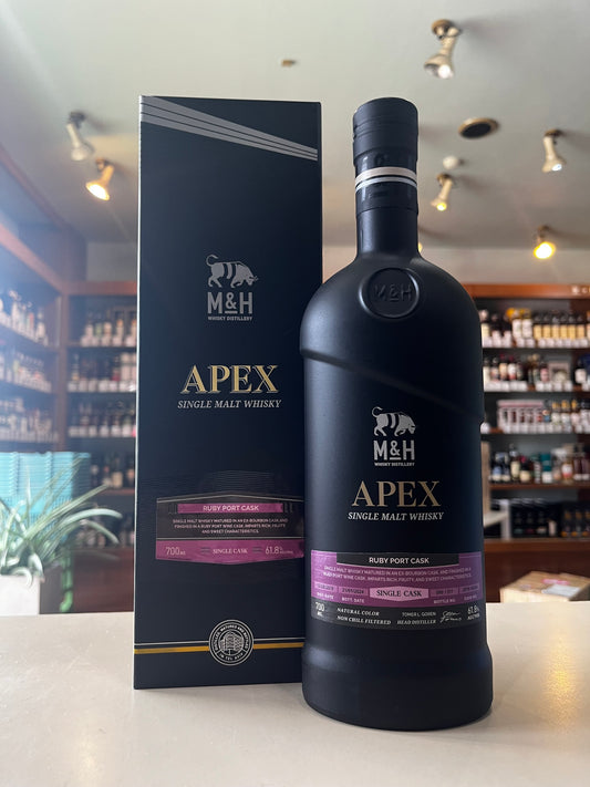 M&H APEX SINGLE CASK RUBY PORT CASK ミルクアンドハニー　エイペックス　シングルカスク　バーボン樽熟成+ルビーポート樽フィニッシュ