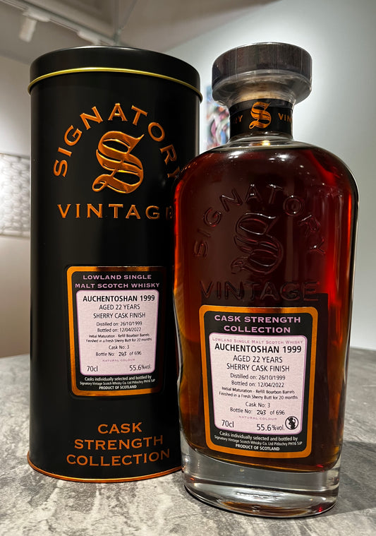 オーヘントッシャン　1999　22年　シグナトリーヴィンテージ カスクストレングス　AUCHENTOSHAN　AGED 22 YEARS　SIGNATORY VINTAGE CASK STRENGTH COLLECTION