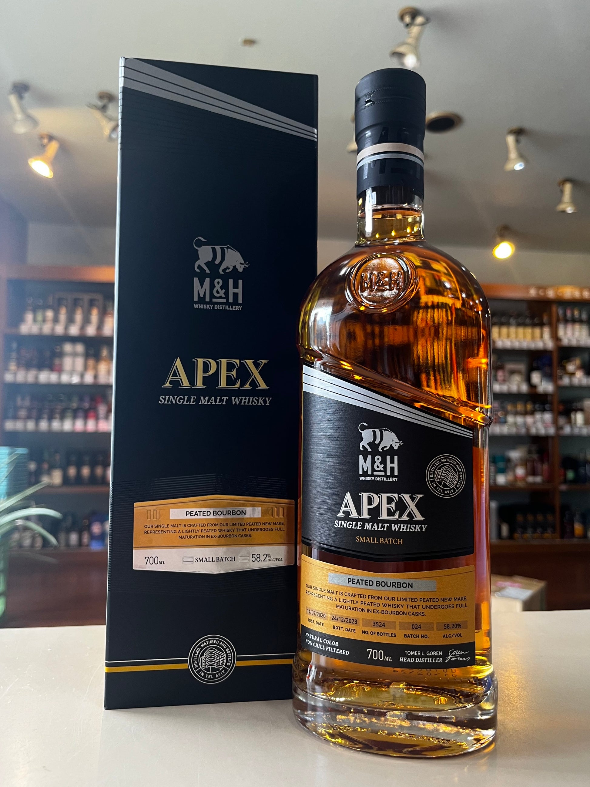 M&H APEX SINGLE CASK PEATED BOURBON ミルクアンドハニー　エイペックス　シングルカスク　ピーテッドバーボン