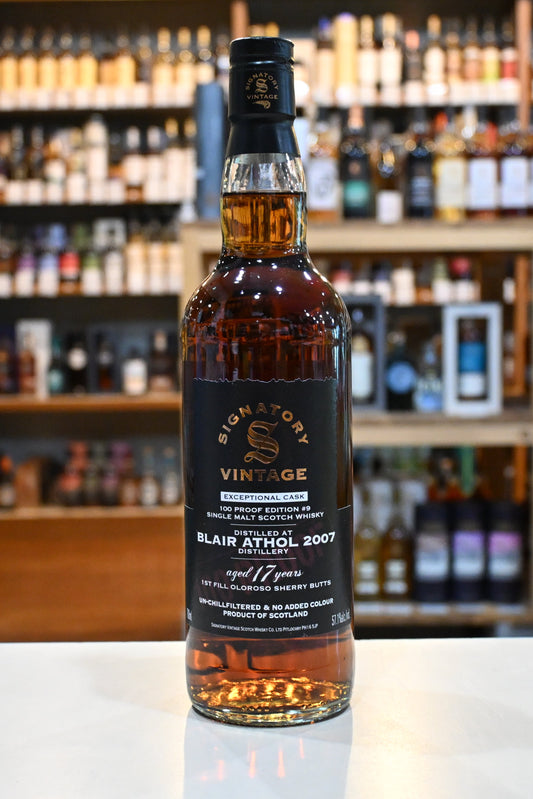 シグナトリー・ヴィンテージ 100プルーフ・エクセプショナルカスク ブレアソール 2007年 Signatory Vintage 100 Proof Exceptional cask Blair Athol 2007Y
