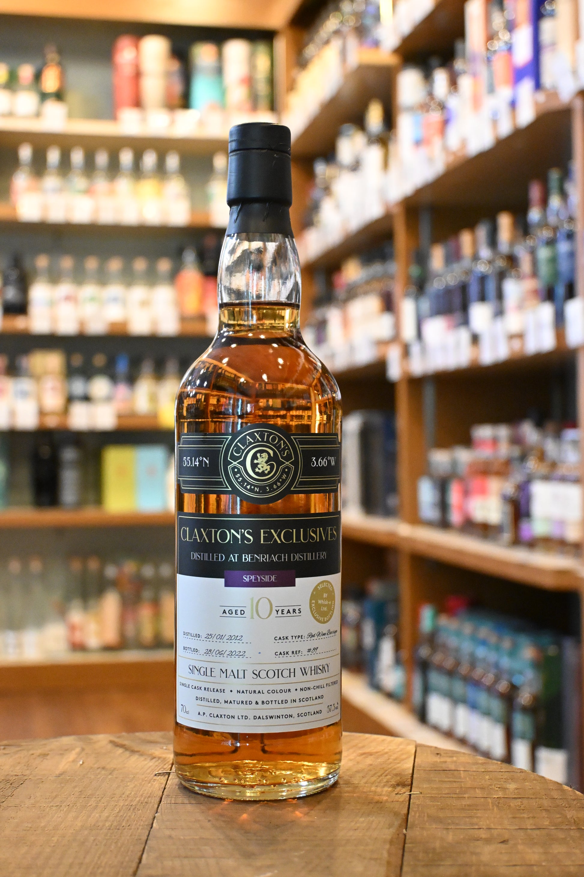 ベンリアック 2012 レッドワインカスク10年 クラクストンズ エクスクルーシブズ　Claxton's Exclusives BENRIACH 2010 Red Wine Cask 10yo - 北海道根本商店
