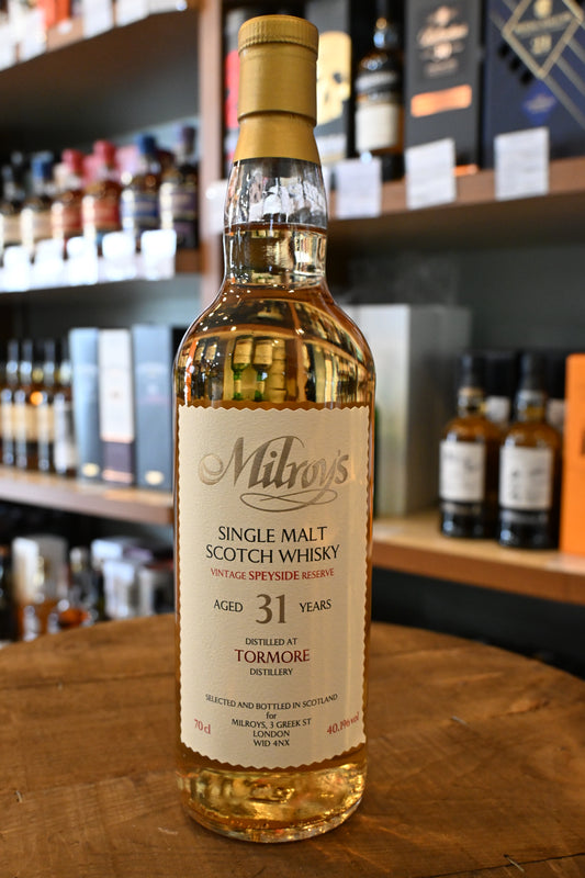 ミルロイズ ヴィンテージスペイサイドリザーブ トーモア 1992 31年　Milroy’s Vintage Speyside Reserve TORMORE 1992 31yo - 北海道根本商店