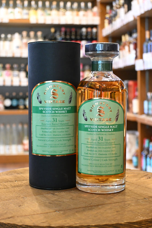 シグナトリーヴィンテージ インペリアルディスティラリー バーボンバレルマチュアード 31年　SIGNATORY VINTAGE IMPERIAL Distillery Bourbon Barrel Matured Aged 31 Years - 北海道根本商店