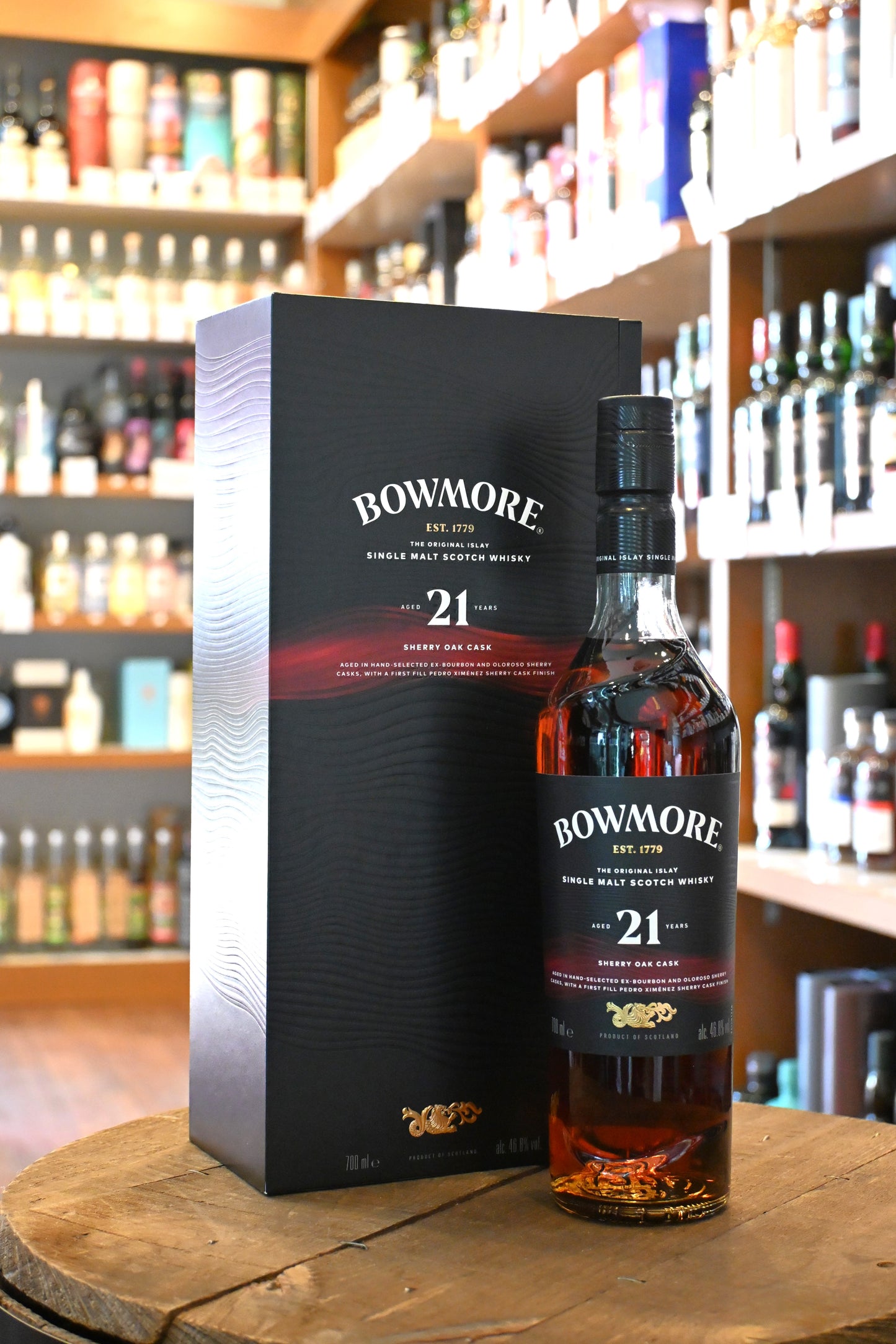 ボウモア 21年 シェリーカスク　BOWMORE AGED 21 YEARS SHERRY OAK CASK - 北海道根本商店