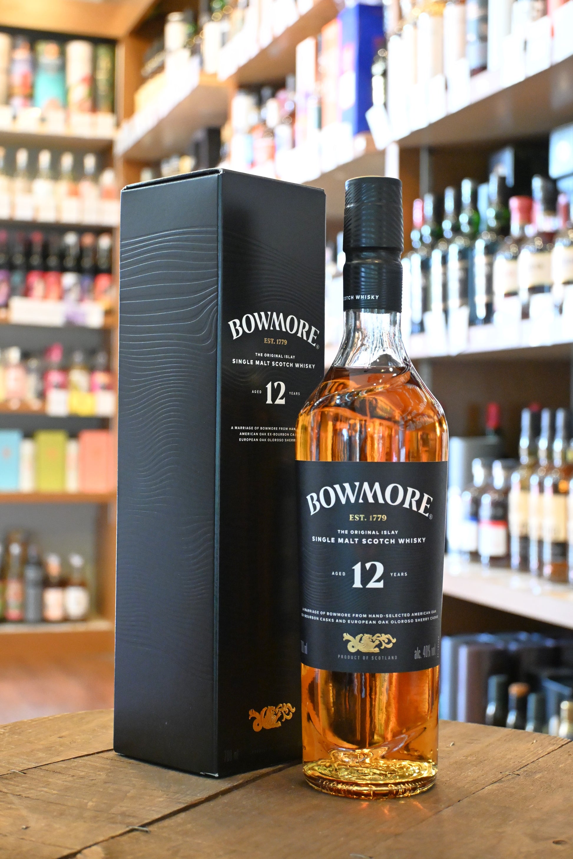 ボウモア 12年（新ラベル）　BOWMORE AGED 12 YEARS - 北海道根本商店