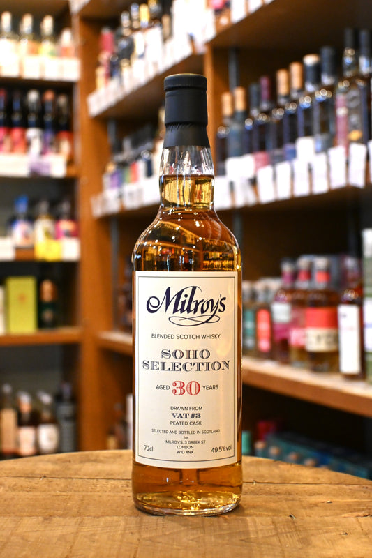 ミルロイズ ソーホーセレクション VAT #3 ピーテッドカスク 30年　Milroy’s SOHO Selection VAT #3 Peated Cask Aged 30 Years - 北海道根本商店