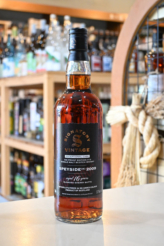 シグナトリー・ヴィンテージ 100プルーフ・エクセプショナルカスク スペイサイド(M) 2009 16年　Signatory Vintage 100 Proof Exceptional cask Speyside 2009 Aged 16 Years