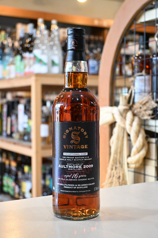 シグナトリー・ヴィンテージ 100プルーフ・エクセプショナルカスク オルトモア 2009 16年　Signatory Vintage 100 Proof Exceptional cask AULTMORE 2009 Aged 16 Years
