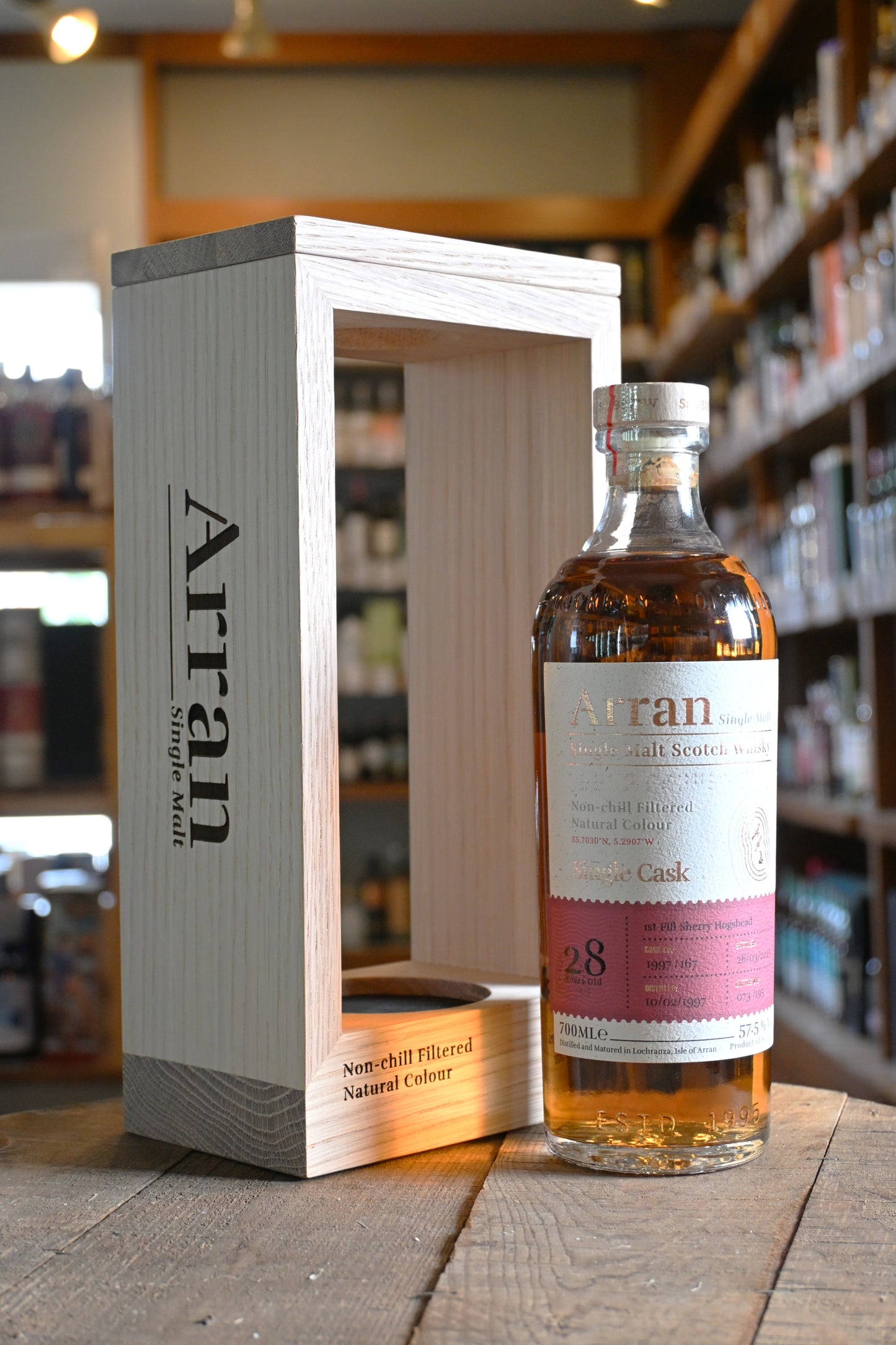 アラン シングルカスク 1997 28年 シェリーホグスヘッド　ARRAN SINGLE CASK 1997 Aged 28 Years SHERRY HOGSHEAD