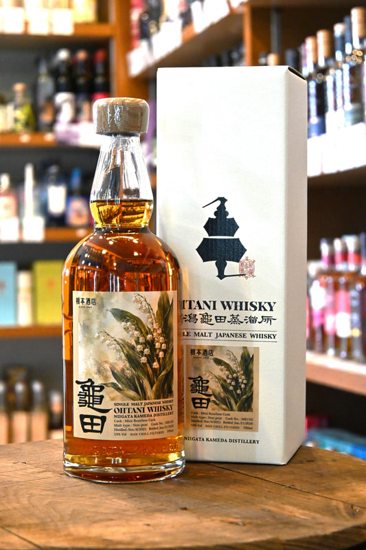OHTANI WHISKY 新潟亀田蒸溜所 根本商店PB　スズラン（ノンピート） - 北海道根本商店