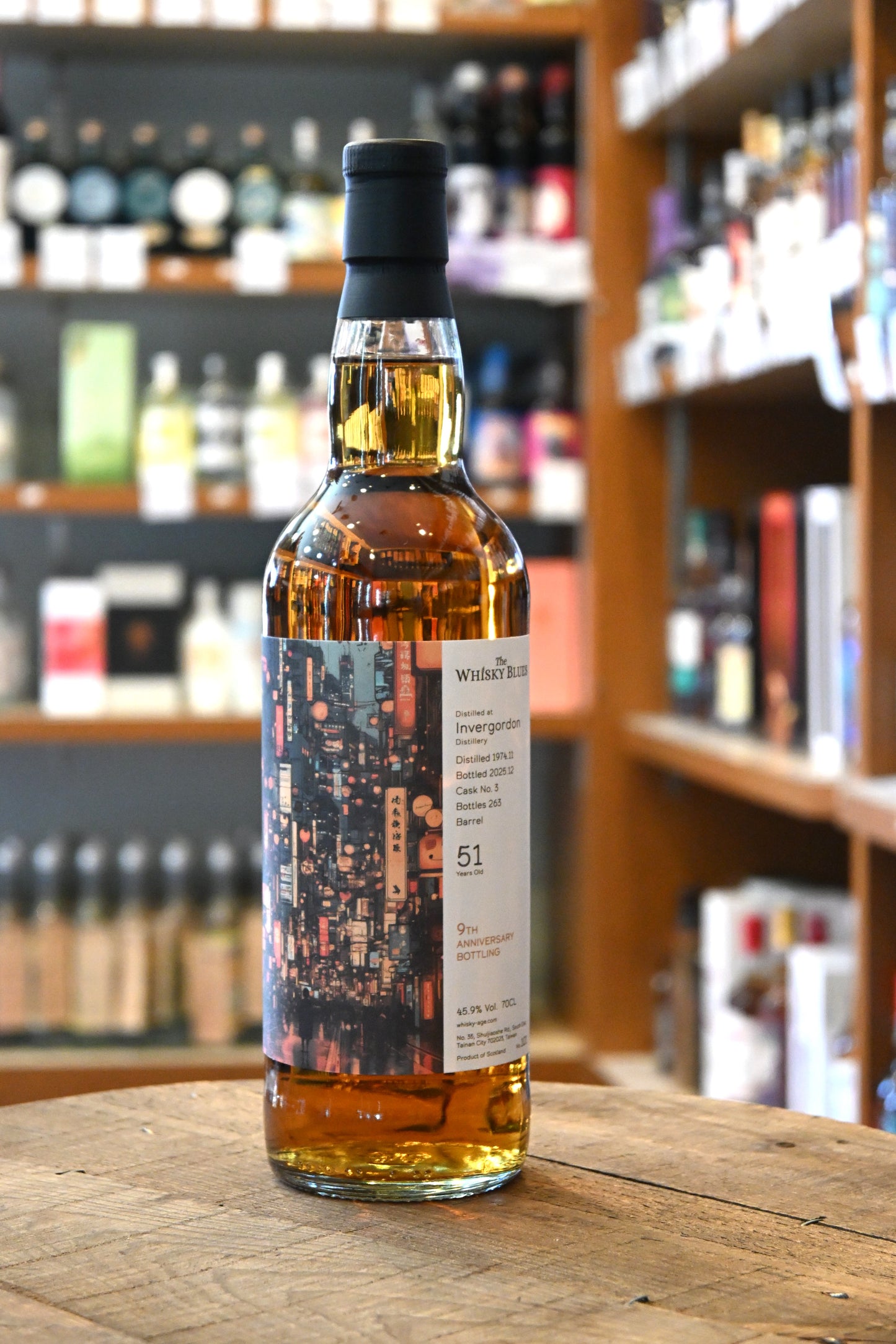 インバーゴードン1974 51年 ウイスキー エイジ ザ・ウイスキーブルース 9周年記念ボトル　INVERGORDON 1974  AGED 51 YEARS THE WHISKY BLUES 9th ANNIVERSARY