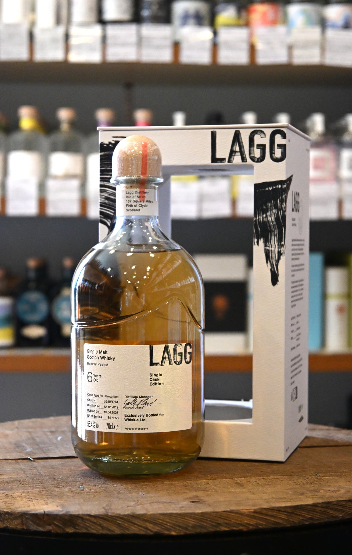 ラグ6年　2019　1stフィルバーボンバレル　58.4%　700㎖ Lagg 6yo 2019 1st Fill Bourbon Barrel