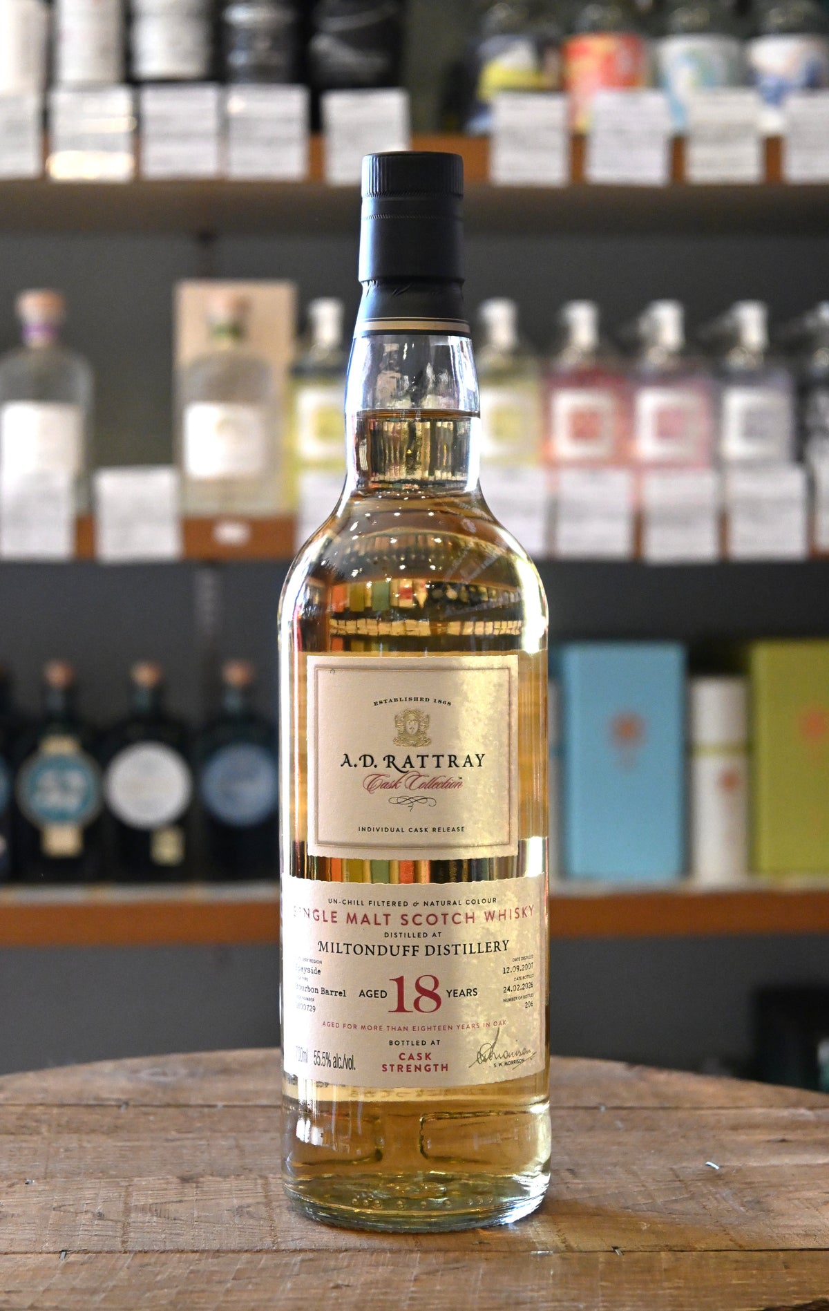 A.D.ラトレー カスクコレクション ミルトンダフ 2007 18年　A.D. Rattray Cask Collection MILTONDUFF 2007 18years
