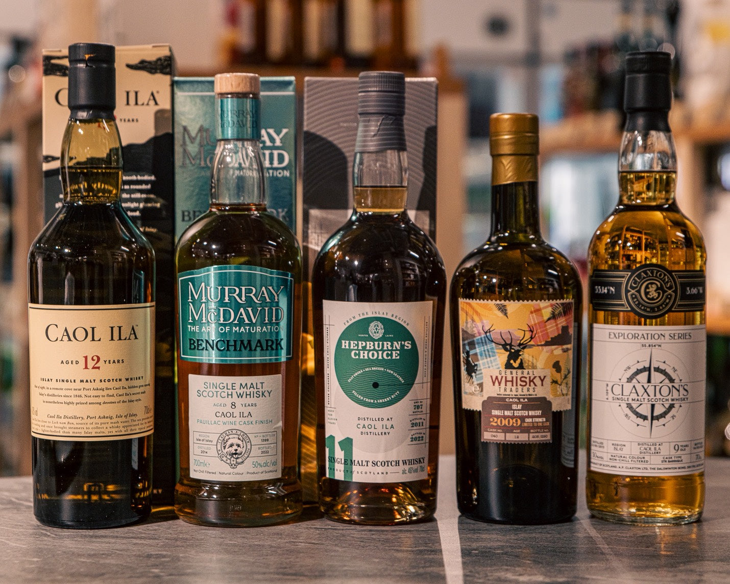 【根本酒店からの挑戦状】『ボトラーズウイスキー　カリラ』50ml×5種類飲み比べセット