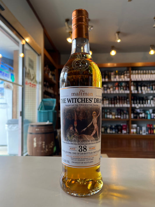 モルトマン「ウィッチズ　ドラム」  ブレンデッドスコッチウイスキー 1984 38年  シェリーカスク　THE MALTMAN  THE　WITCHES' DRAM BLENDED SCOTCH WHISKY 1984 38YO SHERRY CASK