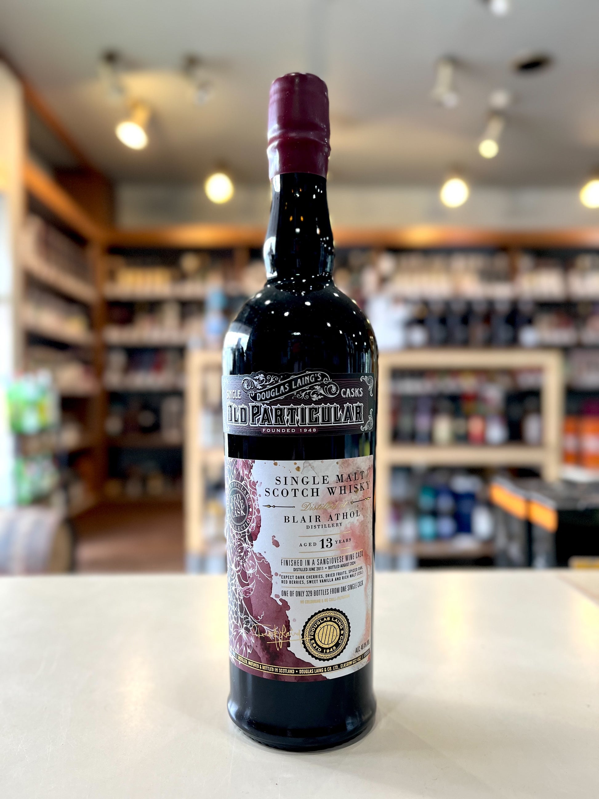  ブレアソール 13年 オールドパティキュラー「レッドワインカスクコレクション」/ BLAIR ATHOL  AGED 13 YEARS  DOUGLAS LAING'S OLD PARTICULAR RED WINE CASK COLLECTION