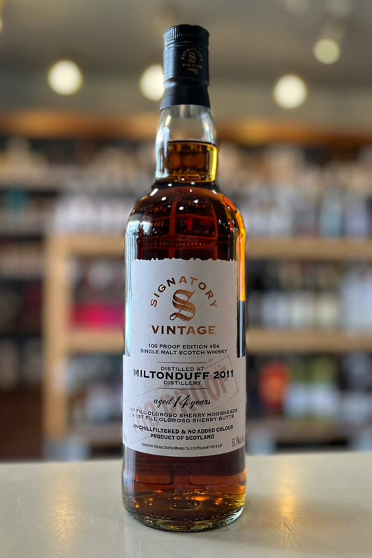 ミルトンダフ2011 14年 シグナトリーヴィンテージ　100プルーフ MILTONDUFF 2011 AGED 14 YEARS  SIGNATORY VINTAGE 100 PROOF