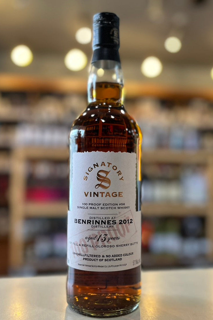 ベンリネス2012 13年 シグナトリーヴィンテージ　100プルーフ BENRINNES 2012 AGED 13 YEARS  SIGNATORY VINTAGE 100 PROOF #56