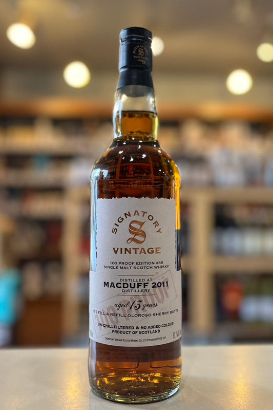 マクダフ2011 13年 シグナトリーヴィンテージ　100プルーフ MACDUFF 2011 AGED 13 YEARS  SIGNATORY VINTAGE 100 PROOF #55